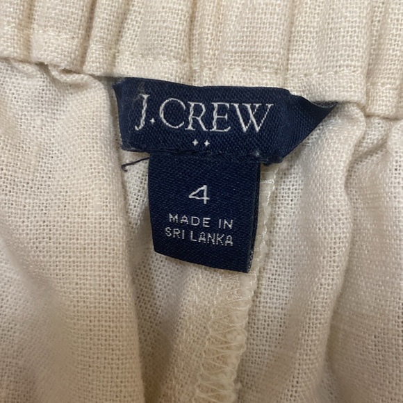 Cream linen belted wide leg pant - Picture 3 of 3